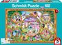 Animal Club - Einhorn-Tierwelt - 100 Teile Puzzle 