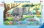 Tiere Afrikas - Rahmenpuzzle - 15 Teile 