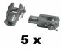 5 Stck - Gabelkopf 6x12 - M6 mit Splintbolzen DIN71751 verzinkt