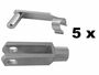 5 St�ck - Gabelkopf 8x32 - M8 mit Sicherungsbolzen + Kontermutter