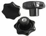 10 Stck - Sterngriffmutter Mutter M12  63 mm DIN6336 K - schwarz, Stahlgewinde