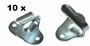 10 St�ck Planenhaken Abspannhaken 2 Loch Stahl verzinkt