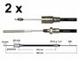 2 x Knott - Bremsseil  33921-1.18 H�llenl�nge: 1630 mm - Gesamtl�nge: 1840 mm