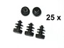 25 x Lamellenstopfen Rundrohrstopfen  10 mm (Au�en) Stopfen SCHWARZ