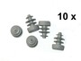 10 x Lamellenstopfen Rundrohrstopfen  10 mm (Auen) Stopfen GRAU