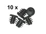 10 x Lamellenstopfen Rundrohrstopfen  15 mm (Auen) Stopfen SCHWARZ
