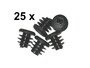 25 x Lamellenstopfen Rundrohrstopfen  15 mm (Au�en) Stopfen SCHWARZ