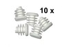 10 x Lamellenstopfen Rundrohrstopfen  15 mm (Auen) Stopfen WEISS