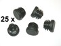 25 x Lamellenstopfen Rundrohrstopfen  20 mm (Au�en) Stopfen SCHWARZ