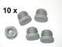 10 x Lamellenstopfen Rundrohrstopfen  20 mm (Auen) Stopfen GRAU