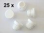25 x Lamellenstopfen Rundrohrstopfen  20 mm (Auen) Stopfen WEISS