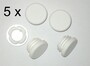 5 St�ck - Lamellenstopfen Rundrohrstopfen 30 mm (Au�en) Stopfen WEI�