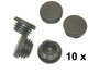 10 St�ck - Lamellenstopfen Rundrohrstopfen 30 mm (Au�en) Stopfen SCHWARZ