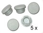 5 Stck - Lamellenstopfen Rundrohrstopfen 30 mm (Auen) Stopfen GRAU