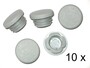 10 St�ck - Lamellenstopfen Rundrohrstopfen 30 mm (Au�en) Stopfen GRAU