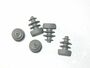 25 x Lamellenstopfen Rundrohrstopfen  12 mm (Auen) Stopfen GRAU