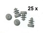 25 x Lamellenstopfen Rundrohrstopfen  12 mm (Auen) Stopfen GRAU