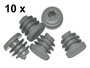 10  St�ck Lamellenstopfen Rundrohrstopfen  18 mm (Au�en) Stopfen GRAU