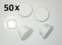 50 x Lamellenstopfen Rundrohrstopfen  25 mm (Auen) Stopfen WEISS