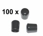 100 x Kappe f�r Rundrohr D=18 mm L=21 mm schwarz PVC 