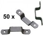 50 x Flachkrampe verzinkt H=18mm L=78mm verzinkt Krampe f�r Oval�sen 42x22 mm