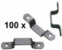 100 x Flachkrampe verzinkt H=18mm L=78mm verzinkt Krampe f�r Oval�sen 42x22 mm