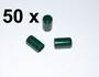 50 St�ck - Kappe f�r Rundrohr D=6 mm L=11 mm gr�n PVC