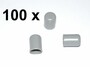 100 x Kappe f�r Rundrohr D=8 mm L=12 mm grau PVC 