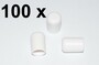 100 x Kappe f�r Rundrohr D=8 mm L=12 mm weiss PVC
