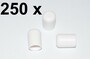 250 x Kappe f�r Rundrohr D=8 mm L=12 mm weiss PVC