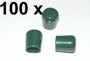 100 x Kappe f�r Rundrohr D=10/11 mm L=12,5 mm gr�n PVC