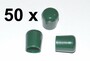 50 x Kappe f�r Rundrohr D=12/13 mm L= 15 mm gr�n PVC