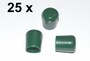 25 x Kappe f�r Rundrohr D=18 mm L=21 mm gr�n PVC 