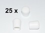 25 x Kappe f�r Rundrohr D=18 mm L=21 mm weiss PVC