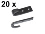 20x Schleuderhaken Planenhaken schwarz f�r Expanderseil etc.