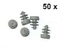 50 x Lamellenstopfen Rundrohrstopfen  12 mm (Au�en) Stopfen GRAU