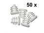 50 Stck Lamellenstopfen Rundrohrstopfen  18 mm (Auen) Stopfen WEISS