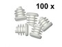 Packung 100 Stck Lamellenstopfen Rundrohrstopfen  18 mm (Auen) Stopfen WEISS