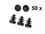 50 x Lamellenstopfen Rundrohrstopfen  10 mm (Au�en) Stopfen SCHWARZ