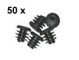 50 x Lamellenstopfen Rundrohrstopfen  15 mm (Au�en) Stopfen SCHWARZ