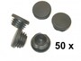 50 St�ck - Lamellenstopfen Rundrohrstopfen 30 mm (Au�en) Stopfen SCHWARZ