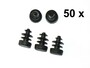50 x Lamellenstopfen Rundrohrstopfen  12 mm (Au�en) Stopfen SCHWARZ