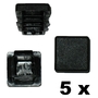 5 x Lamellenstopfen Vierkantrohrstopfen 25 x 25 mm (Auen) Stopfen SCHWARZ