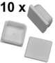 10 Stck - Lamellenstopfen Vierkantrohr 50 x 50 mm (Auen) Stopfen WEI