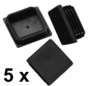 5 x Lamellenstopfen Vierkantrohrstopfen 50 x 50 mm (Au�en) Stopfen SCHWARZ