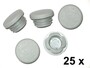 25 x Lamellenstopfen Rundrohrstopfen  35 mm (Au�en) Stopfen GRAU