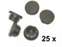 25 St�ck - Lamellenstopfen Rundrohrstopfen 35 mm (Au�en) Stopfen �schwarz