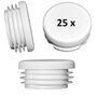 25 St�ck - Lamellenstopfen Rundrohrstopfen 35 mm (Au�en) Stopfen �wei�