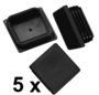5 x Lamellenstopfen Vierkantrohrstopfen 30 x 30 mm (Au�en) Stopfen SCHWARZ
