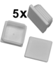 5 x Lamellenstopfen Vierkantrohrstopfen 30 x 30 mm (Auen) Stopfen WEISS